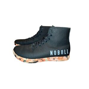 NOBULL High Top Trainers Womens Size 10 Mens 8.5 Teal Camo Sole Athletic Shoes